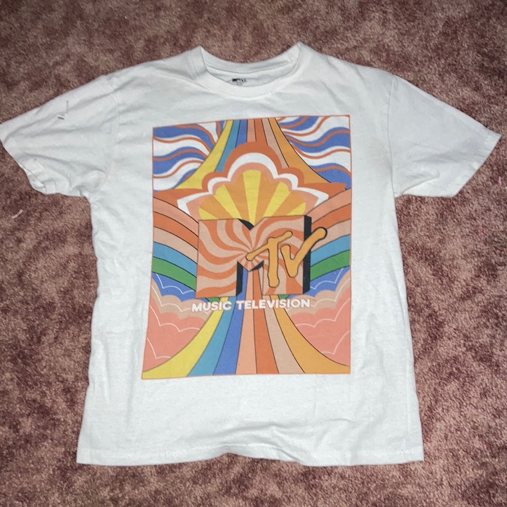 White mtv shirt